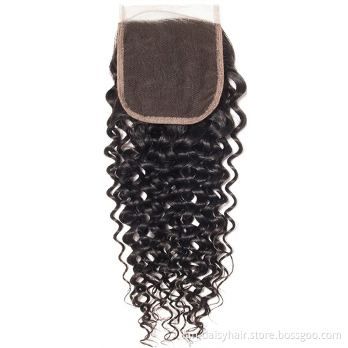 Afro kinky curly 3 bundles with closure  indian human hair bundles with closure  curly hair in wholesale natural color